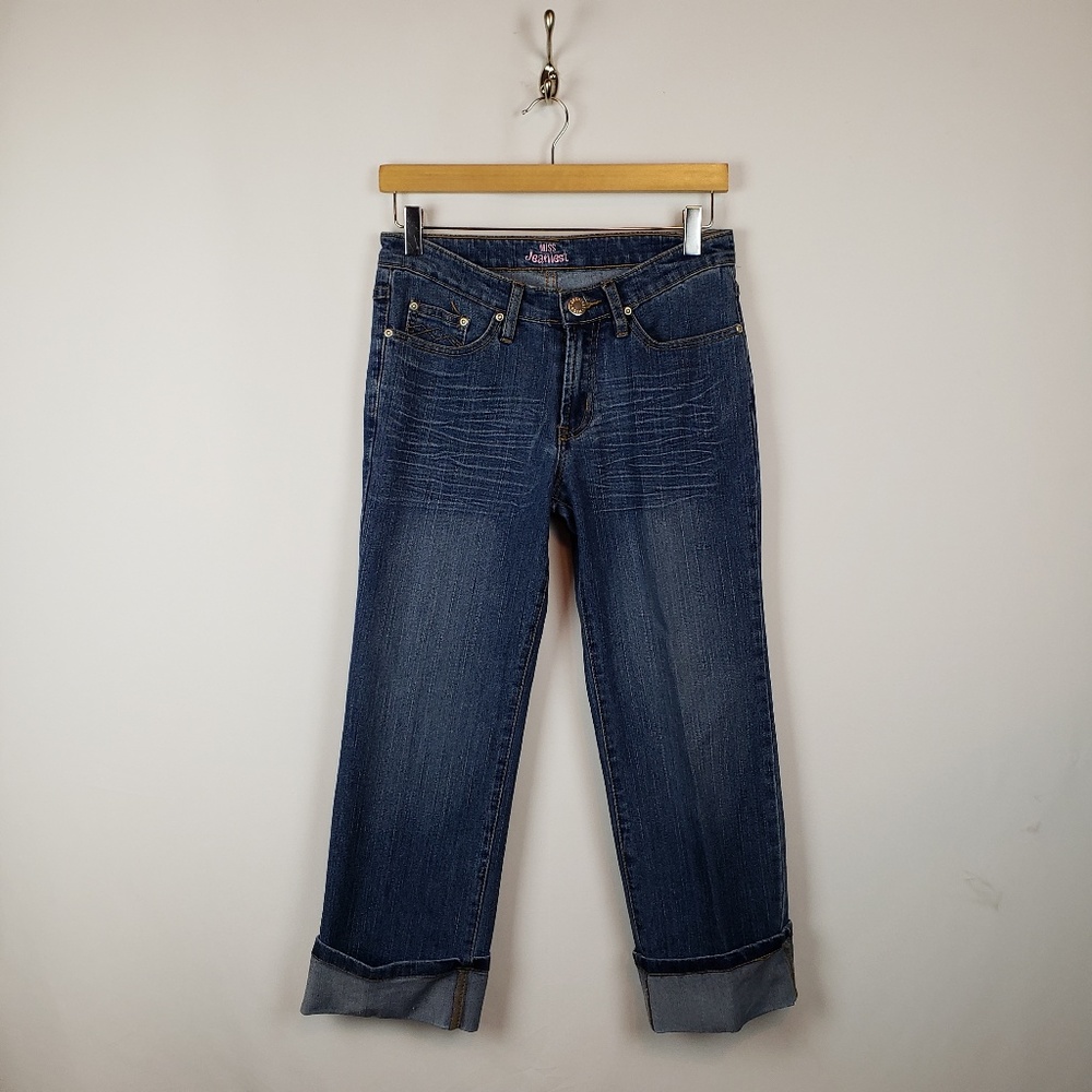 Miss Jeaniest Capri Jeans Juniors Sz 9/10 Blue